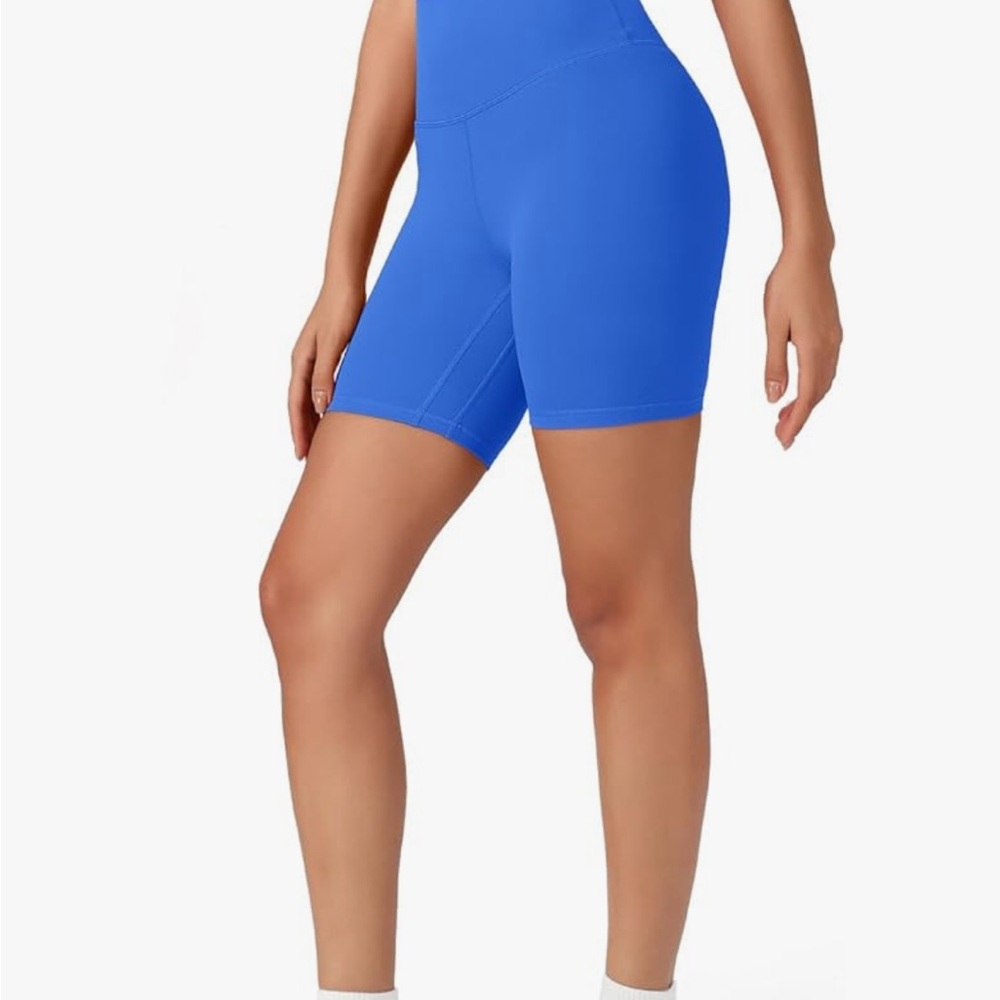 Blue Women's High-Waisted Shorts 6”